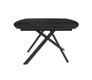 table akante céramique extensible pieds métal noir - Souffle d'intérieur