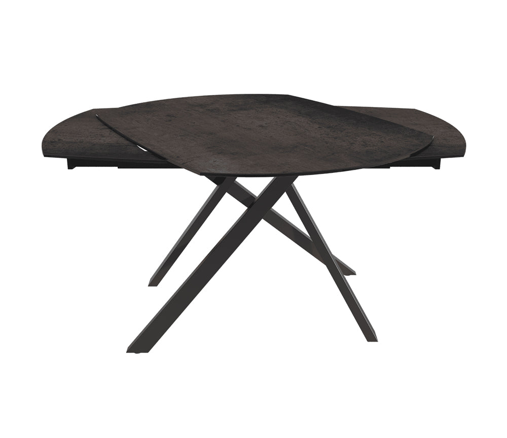 table akante céramique extensible pieds métal noir - Souffle d'intérieur