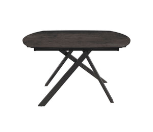 table akante céramique extensible pieds métal noir - Souffle d'intérieur