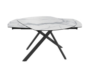 table akante céramique extensible pieds métal noir - Souffle d'intérieur