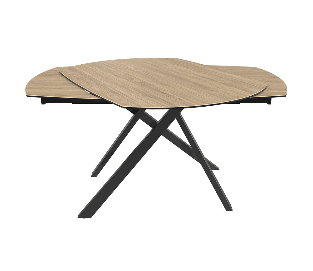 table akante céramique extensible pieds métal noir - Souffle d'intérieur