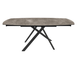 table akante céramique extensible pieds métal noir - Souffle d'intérieur