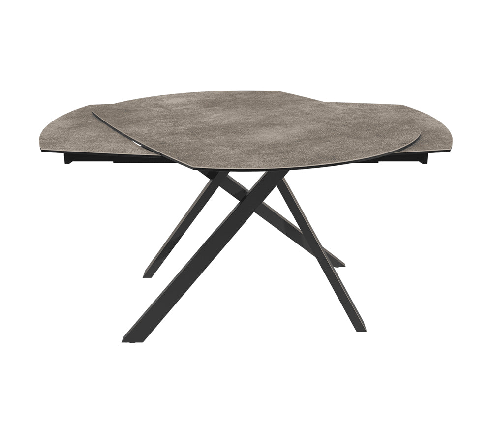 table akante céramique extensible pieds métal noir - Souffle d'intérieur