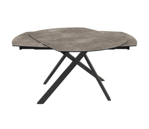 table akante céramique extensible pieds métal noir - Souffle d'intérieur