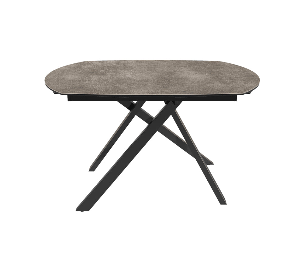 table akante céramique extensible pieds métal noir - Souffle d'intérieur