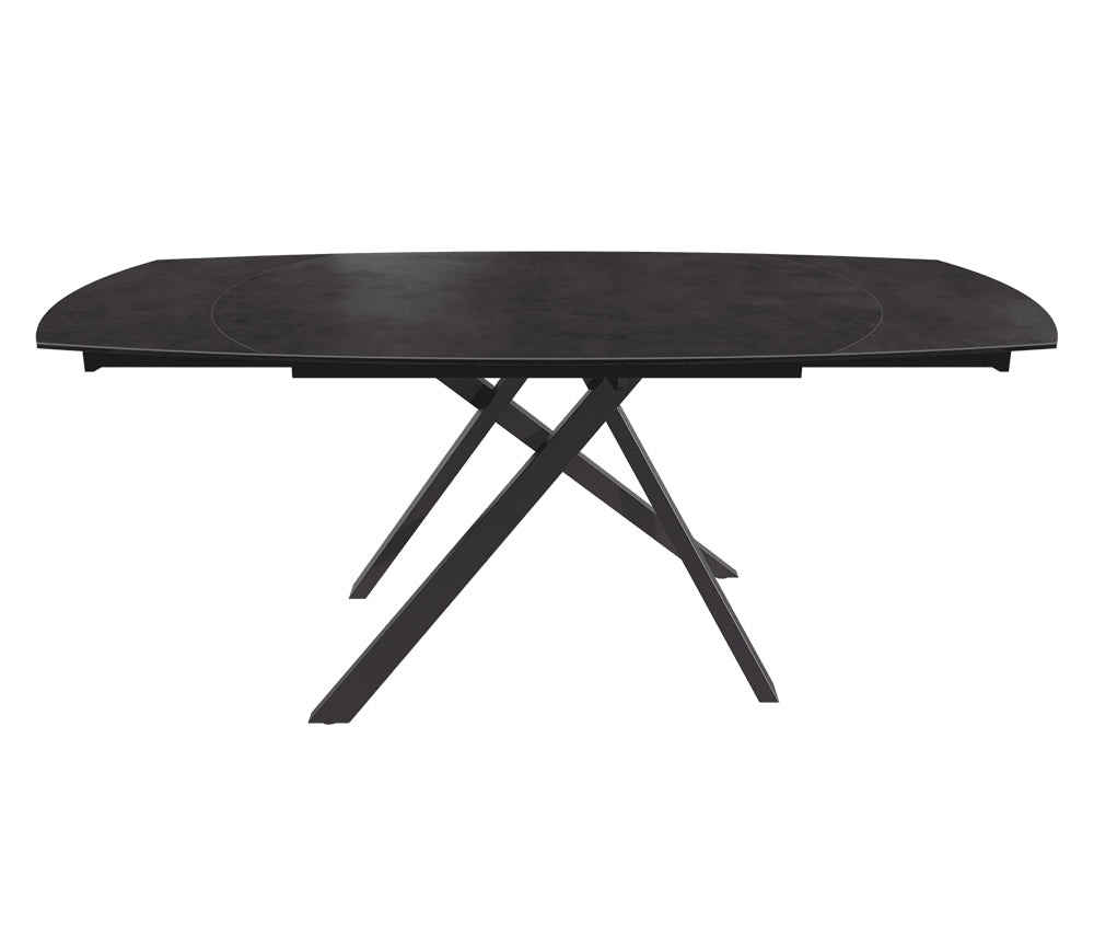 table akante céramique extensible pieds métal noir - Souffle d'intérieur