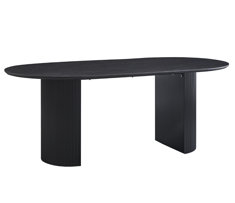 Table ovale noir 200x100 ou 220x110cm - Lagosy