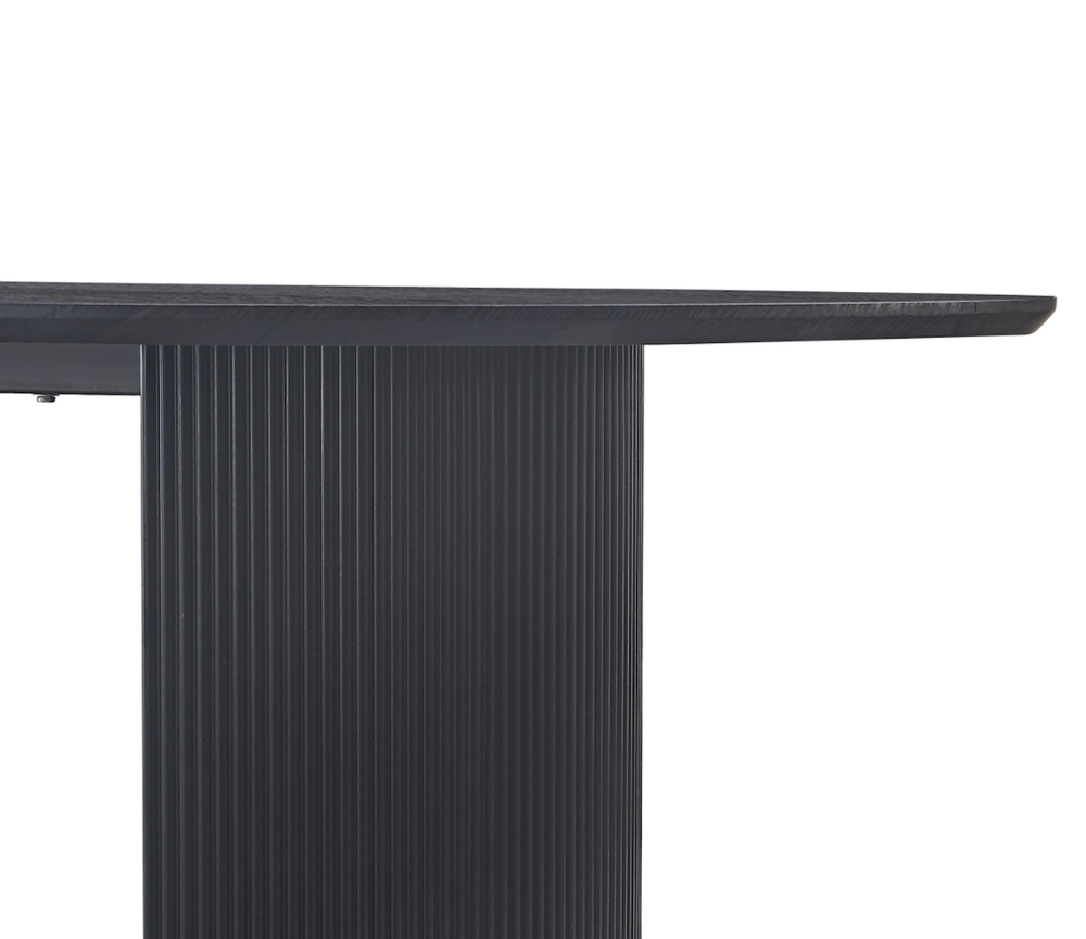 Table ovale noir 200x100 ou 220x110cm - Lagosy