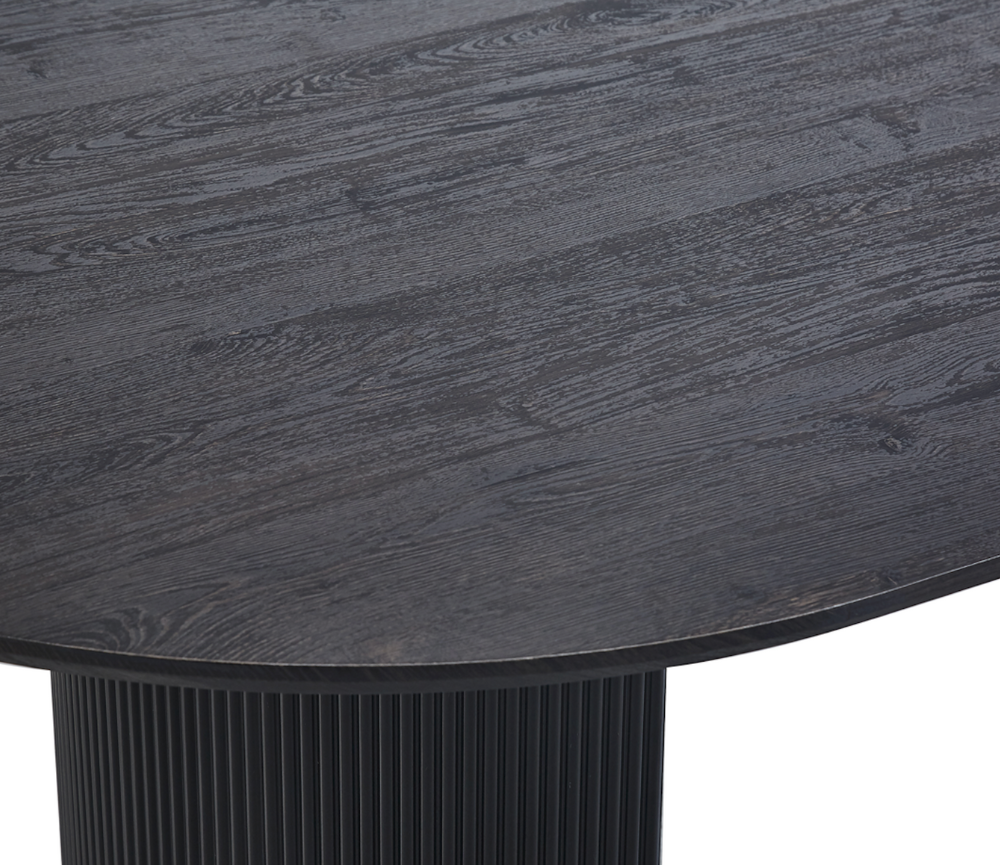 Table ovale noir 200x100 ou 220x110cm - Lagosy