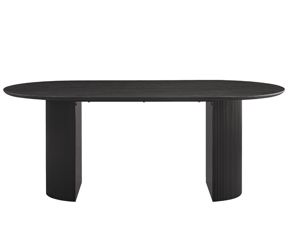 Table ovale noir 200x100 ou 220x110cm - Lagosy