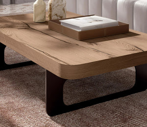 Table basse avec plateau relevable bois - Ozzio - Souffle d'intérieur