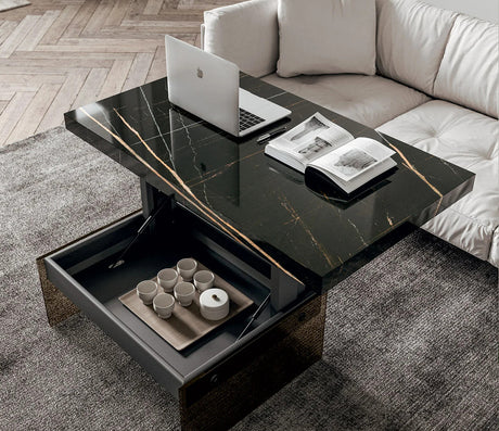 Table basse avec plateau relevable - Ozzio - Souffle d'intérieur