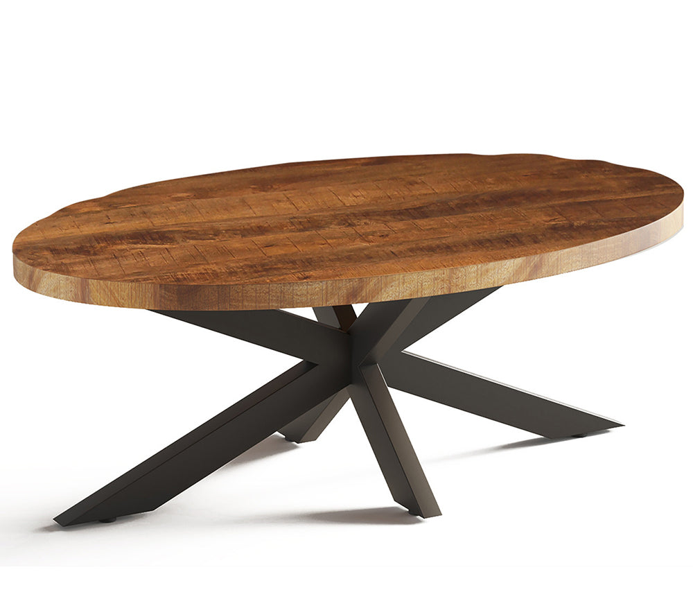 table basse en bois massif ovale - Souffle d'intérieur