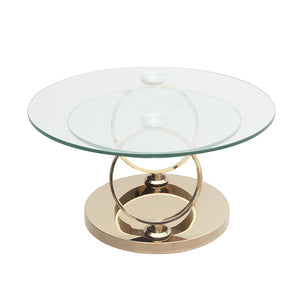 Table basse ronde en verre