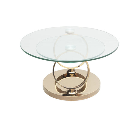 table basse en verre ronde pivotante - Souffle d'intéireur