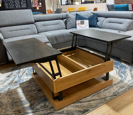 Table basse céramique et bois plateau relevable - Akante - Souffle d'intérieur