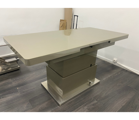 table basse relevable en verre taupe - Souffle d'intérieur