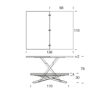 Table basse relevable extensible bois - Altacom - Souffle d'intérieur