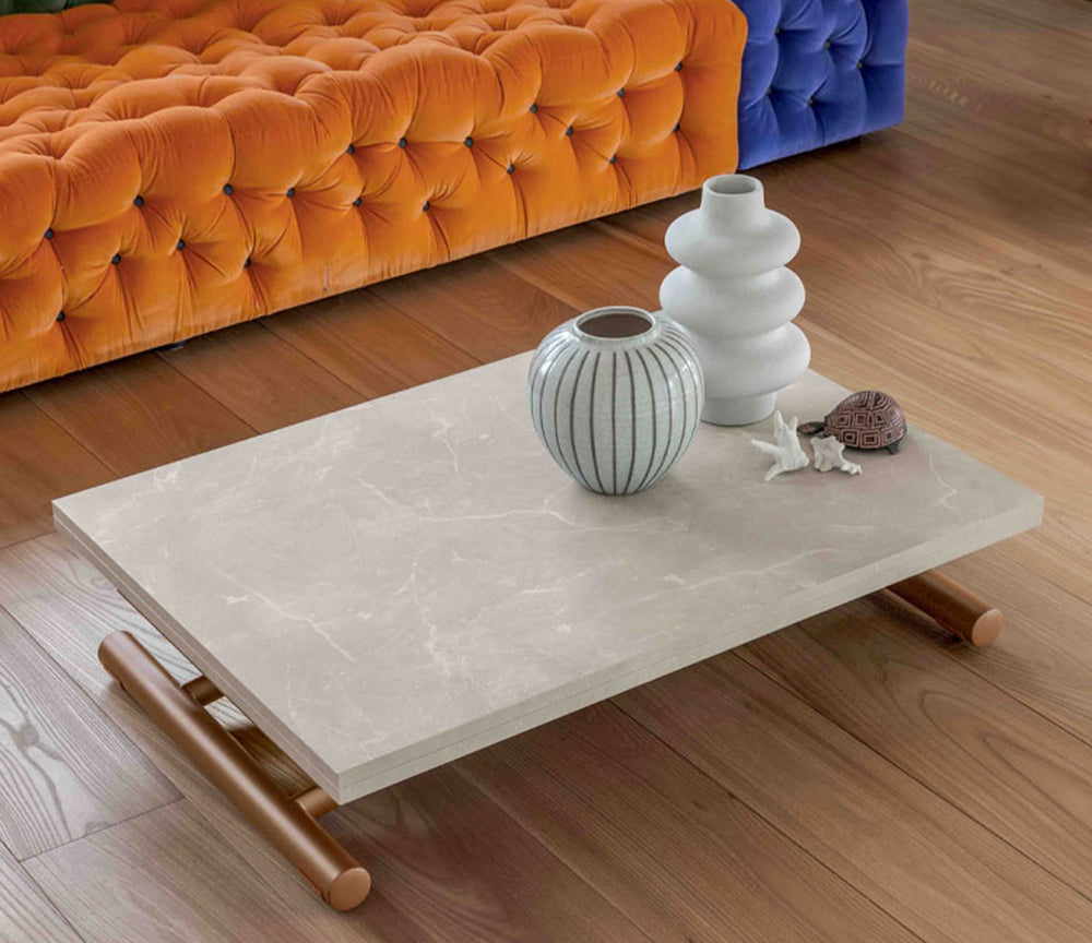 Table basse relevable extensible marbre - Altacom - Souffle d'intérieur