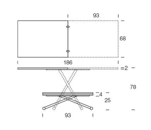 Table basse relevable extensible marbre - Altacom - Souffle d'intérieur