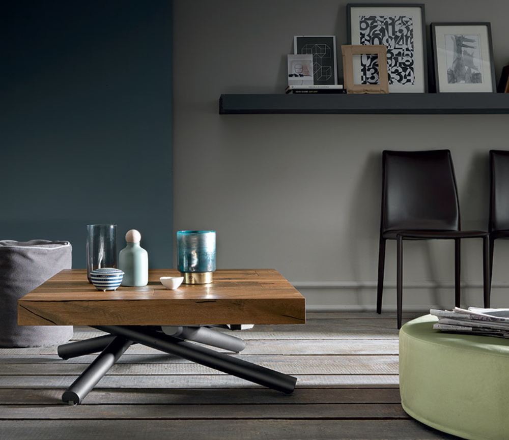 table basse relevable et extensible bois design - Altacom - Souffle d'intérieur