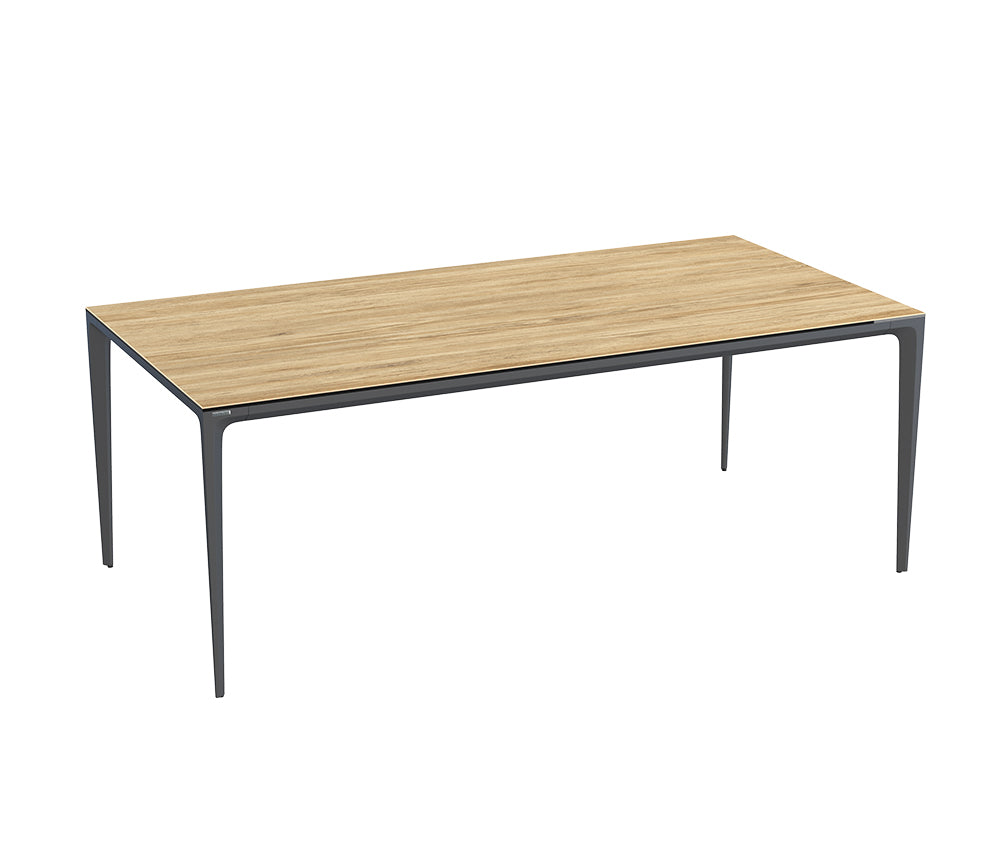 Table de jardin extérieur céramique bois 200cm ou 240cm - Mallorca