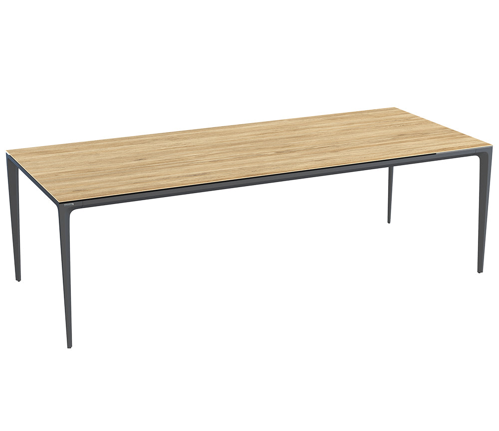 Table de jardin extérieur céramique bois 200cm ou 240cm - Mallorca