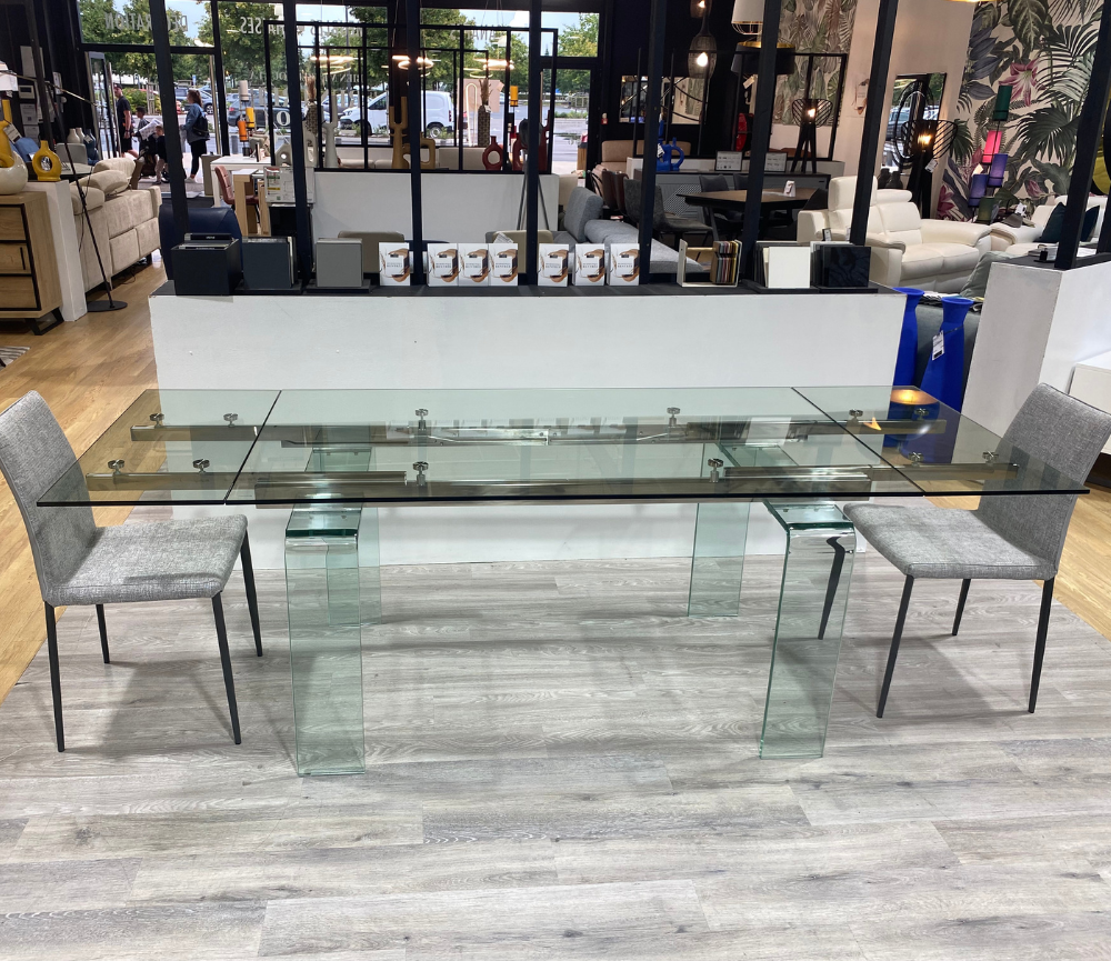 table en verre extensible design italien - Souffle d'intérieur