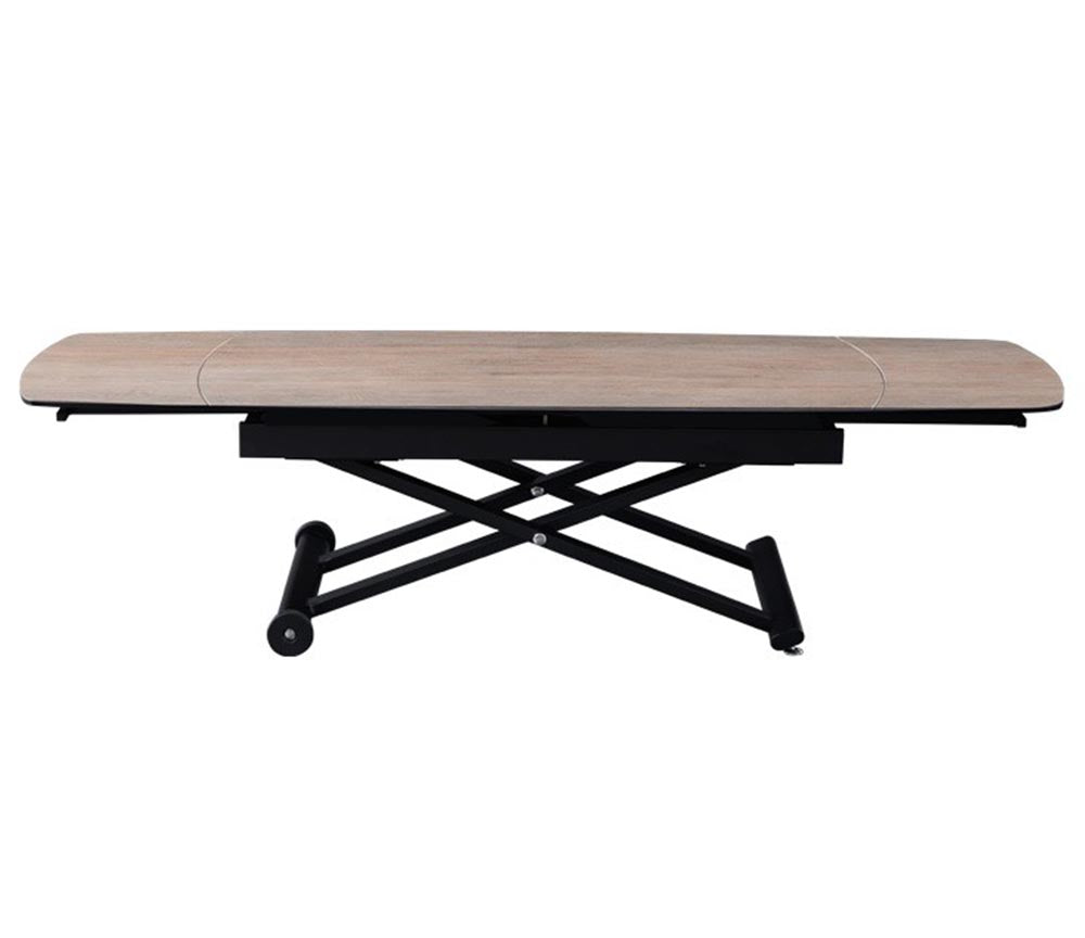 table basse relevable et extensible céramique bois - Souffle d'intérieur