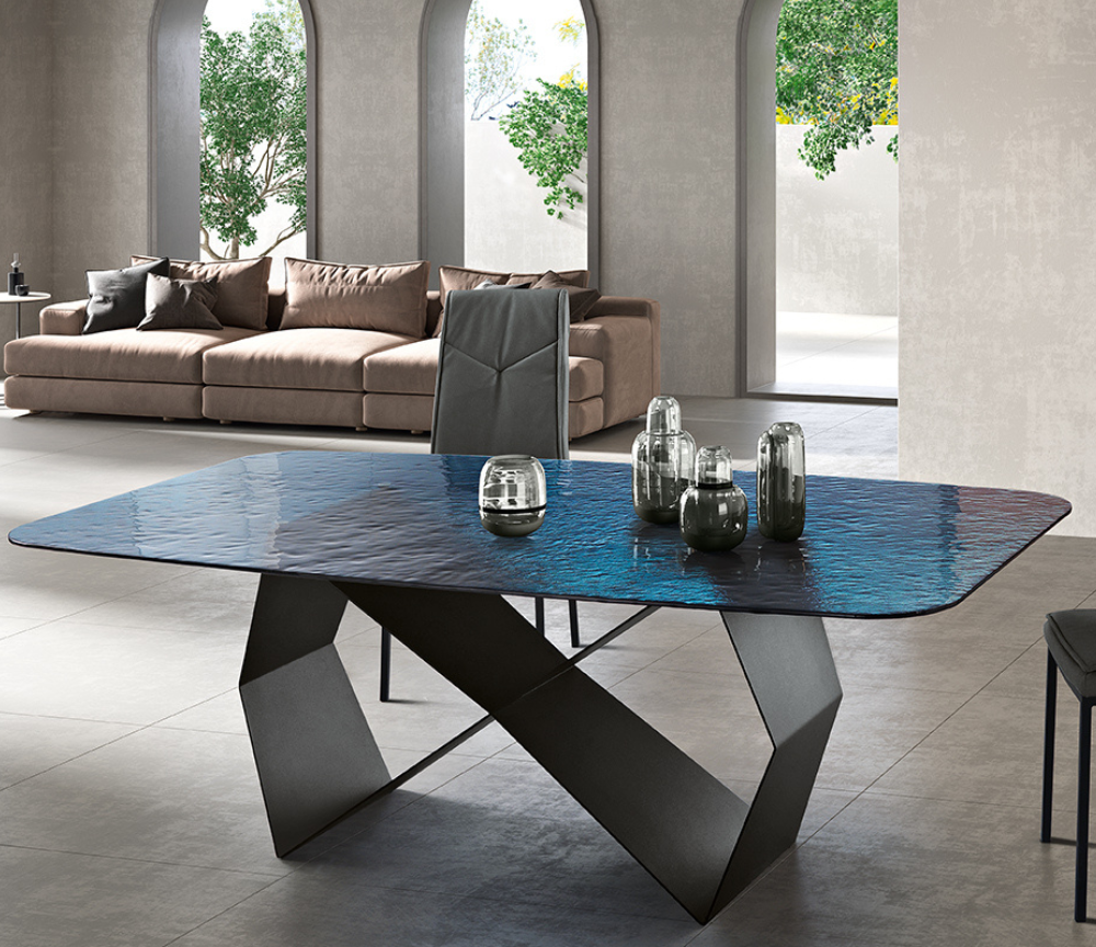 Table Extensible Margaux en Verre - Élégance et Fonctionnalité - Souffle  D'intérieur