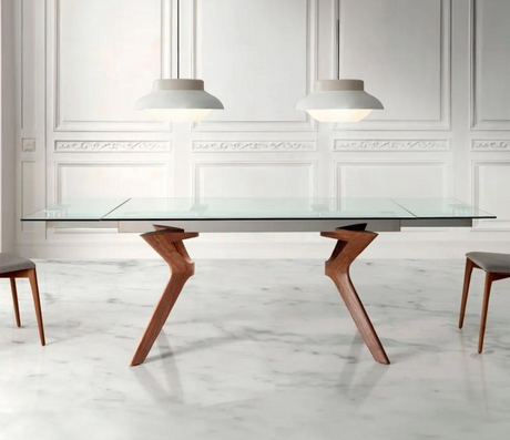 Table en verre extensible au design moderne - Souffle d'intérieur