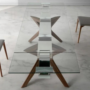 Table extensible en verre