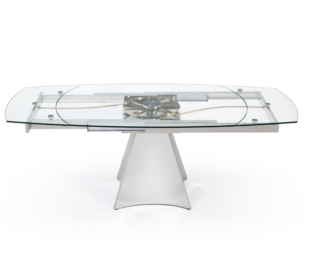 table extensible en verre 