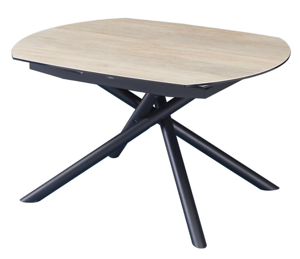 Table céramique extensible anthracite 130cm (ouverte 190cm) - Miranda