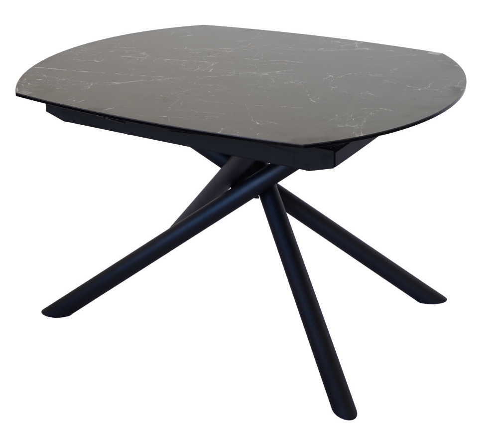 Table céramique extensible anthracite 130cm (ouverte 190cm) - Miranda