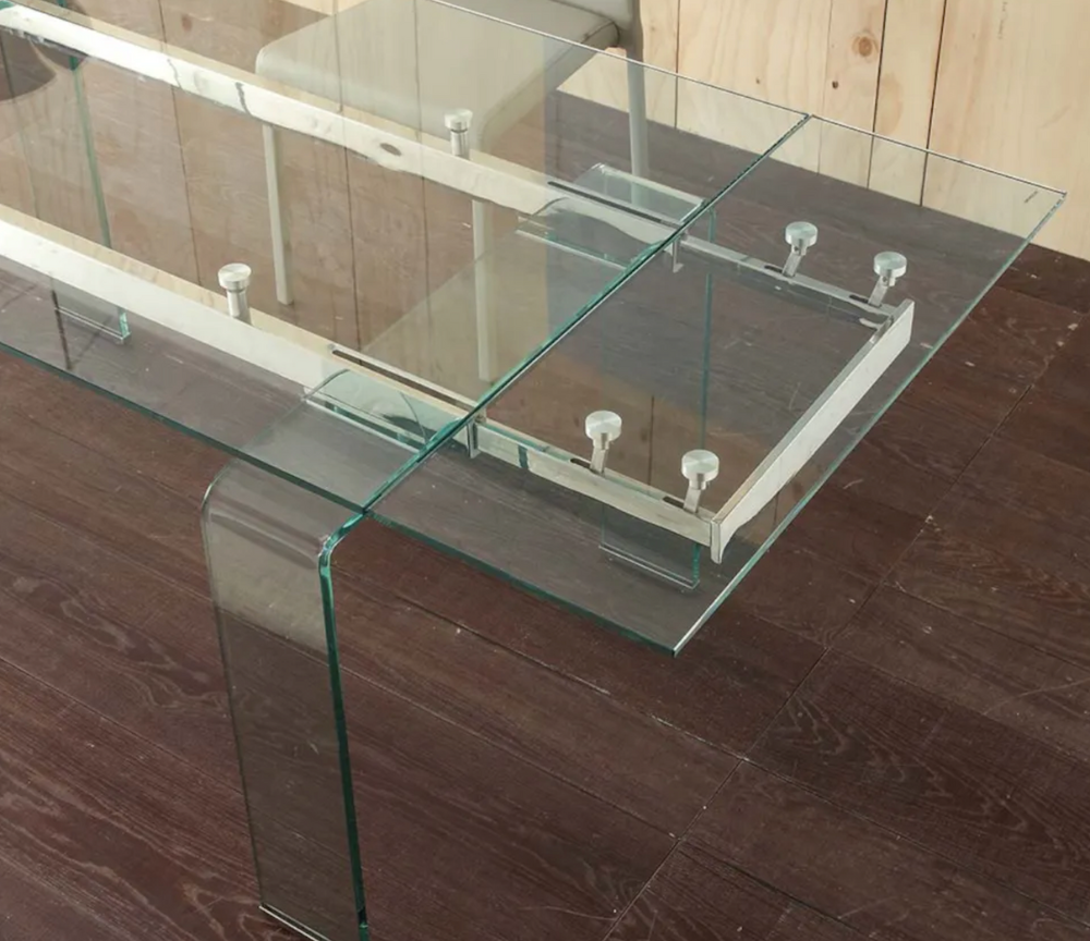 table en verre extensible