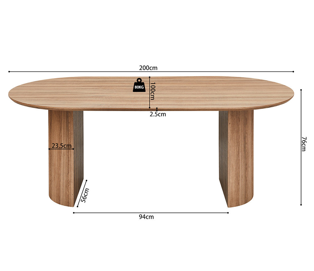 Table ovale de salle à manger chêne clair - Rousseau - Souffle d'intérieur