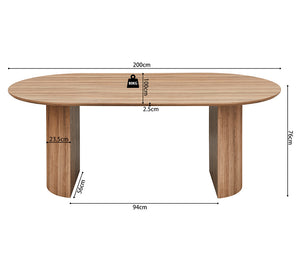 Table ovale de salle à manger chêne clair - Rousseau - Souffle d'intérieur