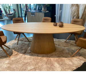 table ovale en bois de chêne de salle a manger - Souffle d'intérieur