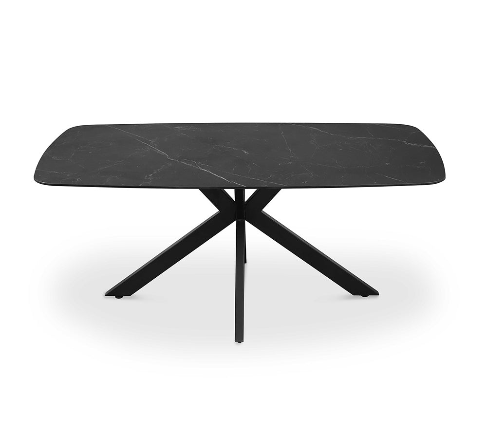 Table en céramique marbre noir 180cm - Nasa