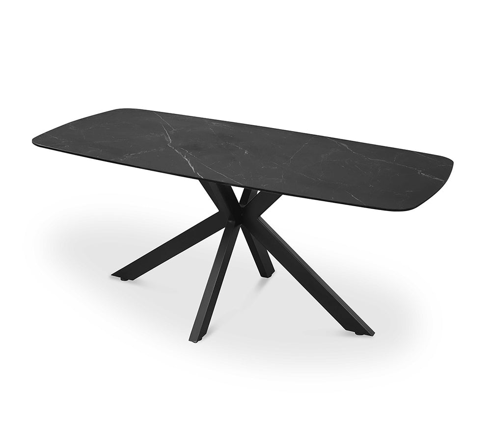 Table en céramique marbre noir 180cm - Nasa