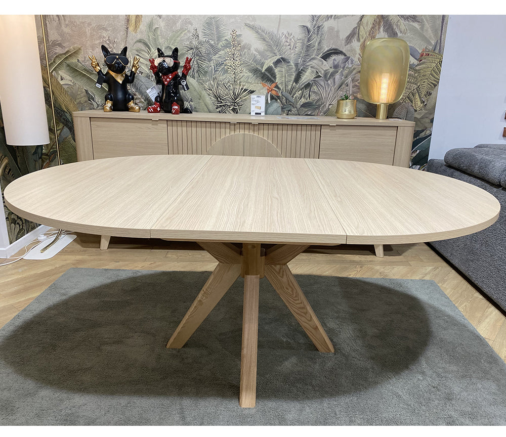 Table ronde extensible en bois - Souffle d'intérieur
