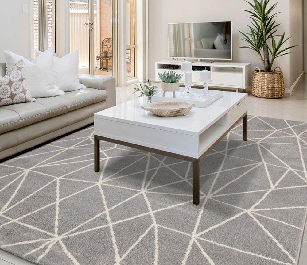 Tapis gris salon contemporain - Salgueiro rugs - Souffle d'Intérieur