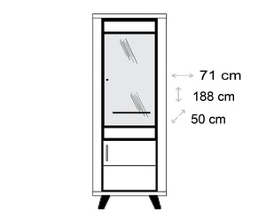 Buffet haut bois clair colonne design pieds métal - SOUFFLE D'intérieur