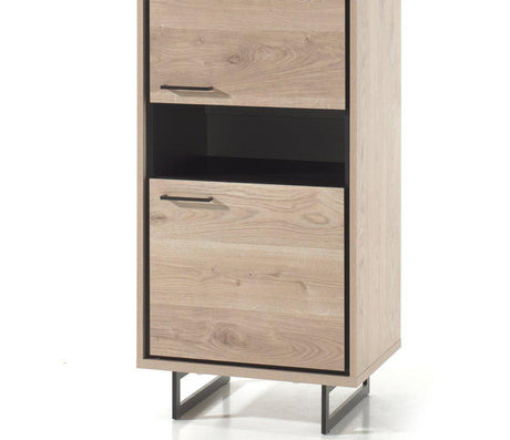 Buffet haut bois clair colonne design pieds métal - Souffle d'intérieur