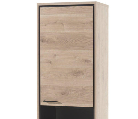 Buffet haut bois clair colonne design pieds métal - Souffle d'intérieur