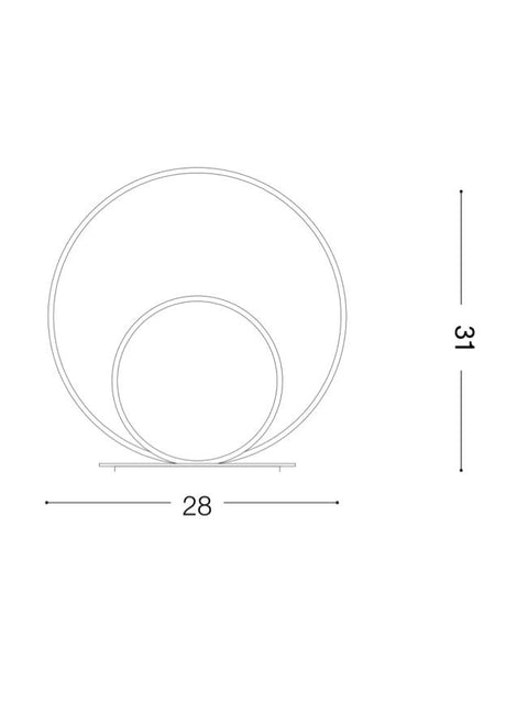 Lampe à poser design de table ronde led blanche -  SOUFFLE D'intérieur