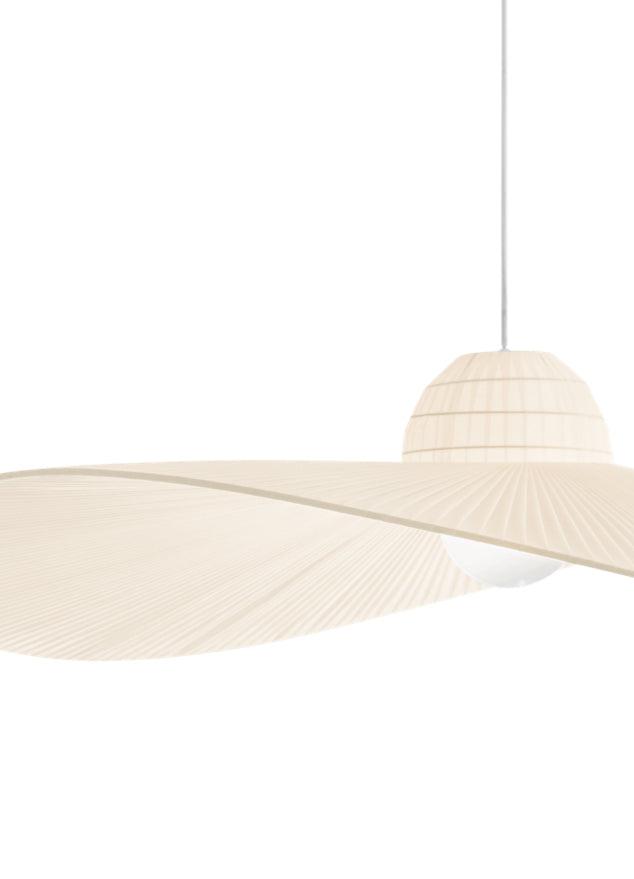 Suspension en tissu beige au design moderne - SOUFFLE D'intérieur