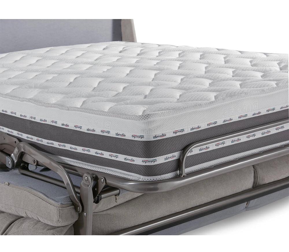 Canapé rapido lit convertible express en tissu beige et matelas 17cm - Rita