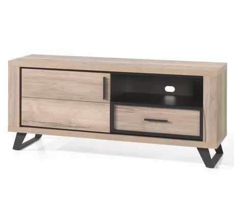 Meuble tv bois clair contemporain 143cm -  SOUFFLE D'intérieur